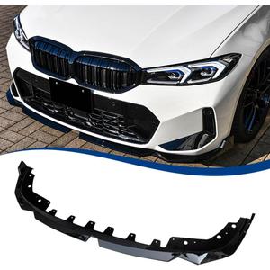 G20 LCI M340i Front Lip Compatible with (2023-2026) 3-Series G20 LCI Sedan 330i M-Sport Facelift ABS Gloss Black Bumper Splitter