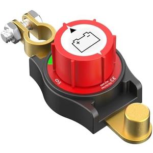 Top Post Battery Disconnect Switch 12v,Battery Kill Switch Negative On/Off 12-48V Top Post Battery Switch Heavy-Duty Battery Disconnect Switch for Cars, Vehicles, RVs, and Boats
