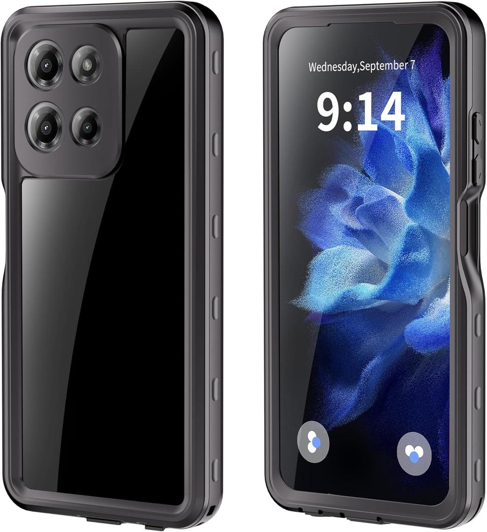 ANTSHARE for Moto G 2026 / G Play 2026 5G Case, IP68 Waterproof Dustproof Shockproof Case, with Built-in Screen Protector, Full Body Protective Case for Moto G 2026 / G Play 2026 5G, Black