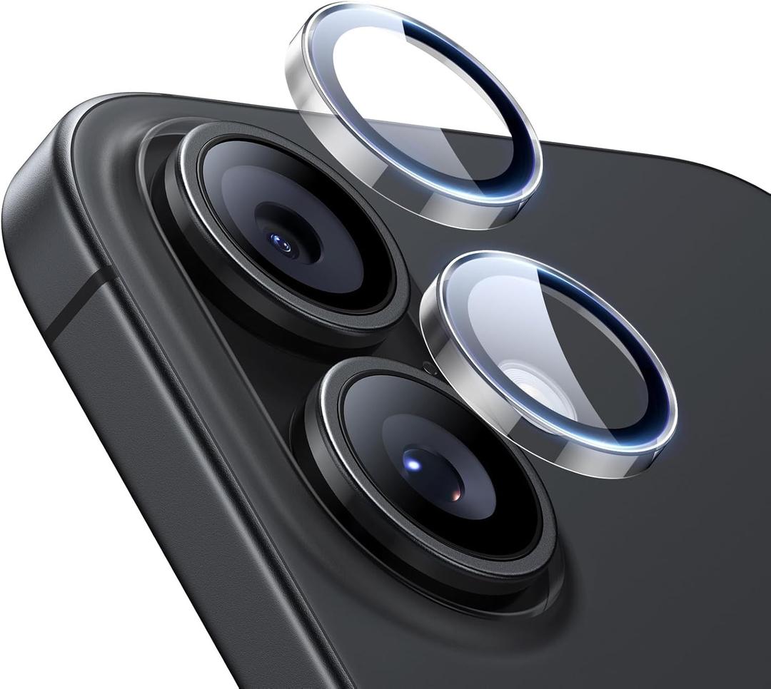 ESR 2 Pack Camera Lens Protector for iPhone 15/15 Plus/14/14 Plus, Ultra-tough HD Individual Lens Protectors, Scratch Resistant, Ultra-thin Tempered Glass, Armorite Series, Clear