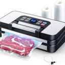 95Kpa Powerful Precision Pro Vacuum Sealer, with Double Heat Seal & Double Pump, Easy-Lock Handle, 10-in-1 Vacuum Sealer Machine for Food with Bags Storage, Built-in Cutter, Silver Gray