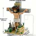 Jesus Building Blocks Set - 401 Pcs Crucifixion Nativity Set for Kids & Adults - Religious Easter Gifts, Bible Stories Sunday School Educational Toy, Inspiring Christian Home Decor Display