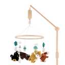 The Peanutshell Crib Mobile for Boys or Girls - Wooden Musical Baby Crib Mobile with 12 Lullabies, Western Woods Baby Western Woods Nursery Decor