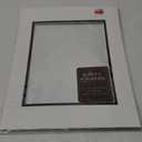 Gallery Solutions White and Black Custom Bevel Cut Double 11x14 8x10 Opening Picture Frame Mat, 8 inches x 10 inches