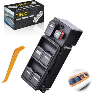 Front Drive Side Power Window Master Control Switch for 2003-2007 Honda Accord DX LX SE Sedan 4-Door 2.4L 3.0L Replaces OE# 35750-SDA-HO7 Power Window Switch Button