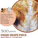 NorthKe 500 Piece Puzzle for Adults - Unique Shape Pieces Jigsaw Puzzles Letters on Back Difficult Challenging Brain Exercise for Dad & Mom Game Nights - Size 20" x 14.2" (Pets)