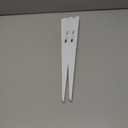 2 x Rubbermaid 14-1/2 in. D White Twin Track Bracket