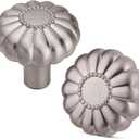 5 Pack Kitchen Cabinet Knobs Sunflower Brushed Nickel Dresser Knob Modern Drawer Hardware Cupboard Handles Furniture Knobs for Bathroom Single Hole Knobs for Wardrobe JH-BN-K5