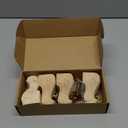 4Pcs Solid Unfinished Wood Furniture Legs European Style Carving Replacement Feet for Sofa Cabinet Wardrobe Loveseat Couch Ottoman Coffee Table 4 Inch
