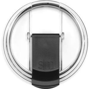 Simple Modern Tumbler Flip Lid | Reusable Replacement ONLY Fits Threaded, Stainless Steel Classic Collection Vessels | Classic Collection | Clear (Lid Only)