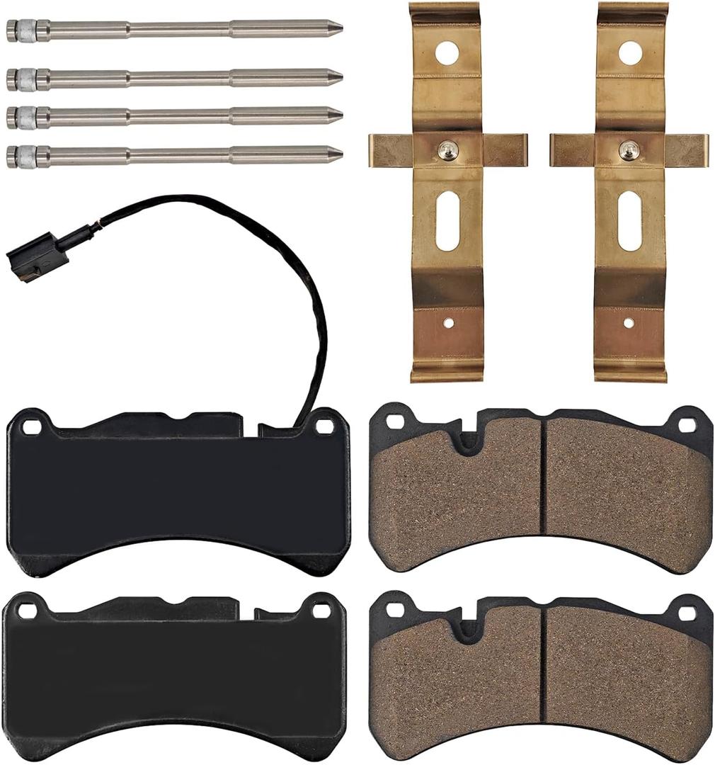 980139070 4 PCS Front Brake Pads Set for Maserati Quattroporte S/Sport GT 2007-2022, for Maserati Ghibli S Q4 2014-2022, for Maserati GranTurismo S 2008-2018 (for 6 Piston Front Caliper)