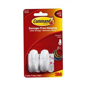 3M 17082ES 2-Ct. Small Designer Hook - Quantity 6
