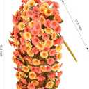 Artificial Fake Fall Hanging Flowers Plants for Outdoor Outside Decoration, 2 PCS Faux Silk Morning Glory Trailing Vines UV Resistant for Wall Home Porch Patio Party Decor (Fall Orange+Yellow)