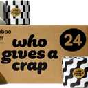 Who Gives A Crap 100% Bamboo Toilet Paper, 24 Rolls, 3 Ply, 330 Sheets, Long, Strong & Soft Toilet Tissue, Sustainable, Biodegradable, Renewable, Tree Free Bathroom Tissue Made with Bamboo Fibers