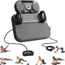 Pilates Board Portable and Foldable Reformer Set for Home Workout, Multifunctional Exercise Machine with Ab Balance Board for Women (Black)