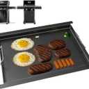 Full Size Griddle Insert for Napoleon Prestige PRO 425 Series Grill R425,R425-1, R425-2,425SB,COS425SBPK,R425NSS,R425SIB,Carbon Steel Griddle Plate Replace Part for Napoleon #S83013, 22.8''L X 17.7''W