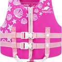 Gogokids Toddler Swim Vest, Kids Floaties  Boys & Girls Buoyancy Jacket, Swimming Aid for Pool & Beach, Fits 2-8 Years / 22-60 lbs (Pink Shell)