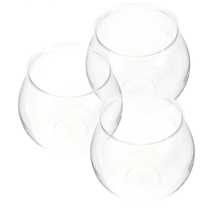 DOITOOL 4pcs Plastic Desk Fish Tank Shatterproof Fish Bowl for Home Office Decor for and Shrimp Stylish Aquarium Versatile Design