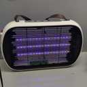 Buzbug Upgraded LED Bug Zapper Indoor, LED Bulbs Up to 50,000 Hours, 3 Lamps Sustainable Less Power, 3800V Powerful Electric Mosquito Zapper, Fly Trap Mosquito Trap, Fly Killer Fly Zapper (White)