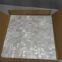 Peel and Stick Backsplash Mother of Pearl Tile, Yew & Tulip Self-Adhesive Natural Nacre Shell Seamless 12 x 12 Mosaic Sheet for Kitchen Backsplash Home Decor (Ivory White, 1 Sheet/Box, 1 sq.ft.)