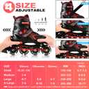2PM SPORTS Torinx Green Boys Adjustable Inline Skates, Fun Beginner Roller Skates for Kids, Youth, Girls, Men and Women