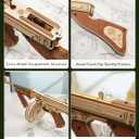 Rowood 3D Puzzles for Adults,Rubber Band Tommy Gun Toy Wooden Model Kit,3D Wooden Puzzles Gift Craft for Men,DIY Wooden Building Kits,Unique Gifts for Adults