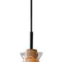 LTBFDDC Farmhouse Small Pendant Lights Kitchen Island, Adjustable Height Hanging Ceiling Lamp Handblown Glass Dome Clear Hammered Shade For Dining Living Room Hallway Entryway Mini Chandelier Lighting