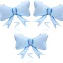Large Bow Balloons 3 Pcs - Macaron Bow Theme Birthday Party (Blue)