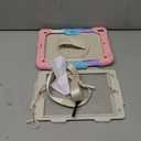 SEYMAC stock Case for iPad 9th/ 8th/ 7th Generation 10.2'', Shockproof with Screen Protector, Pencil Holder [360° Rotating Hand Strap] & Stand, for iPad 10.2 inch 2021-2019 (Yellowish+Pink)