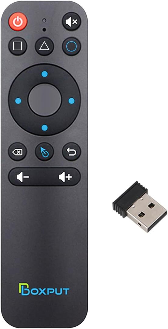 BOXPUT BPR1S Plus Air Mouse Remote 2026 New BT & 2.4G RF Replacement Remote with USB Receiver and Voice Control Supports 6-Axis Gyro IR Learning for Android TV Box TV Stick Smart Set Top Box