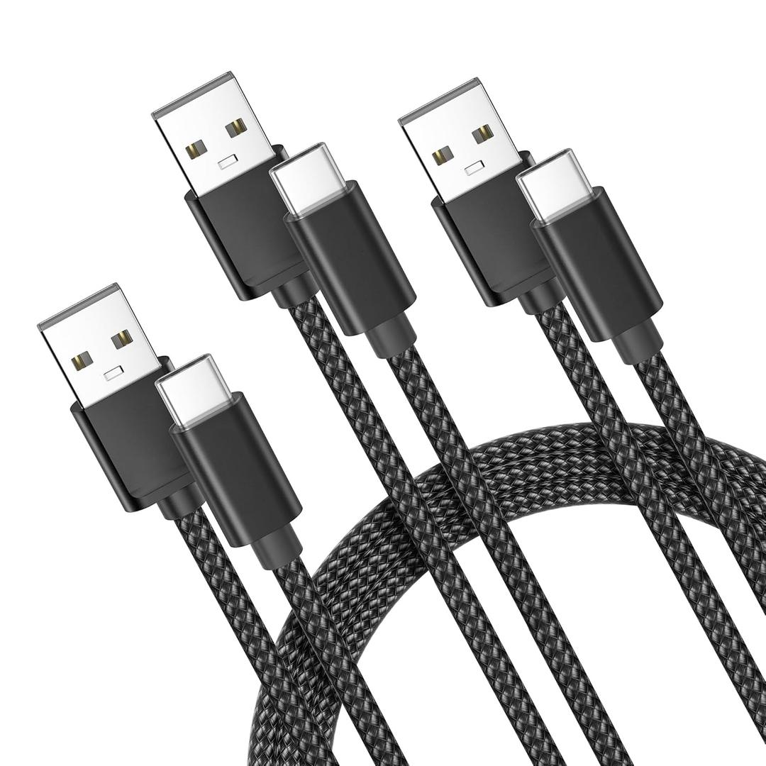 Basesailor USB Type C Charger Cable 3-Pack 3.3/6.6/10FT,Car Charging Cord for iPhone 15 Pro Max,Samsung Galaxy Tab S9 A10E A21 A51 A52 A53 A54 A70 A72 A73 A42 A34 A33 A14 A12 A22,S23 S20 S21 S22 Plus