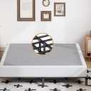 Box Spring Queen 5 inch only Low Profile Heavy Duty Metal Mattress Foundation Max Weight Capacity Strong Steel Structure Quiet Simple Assembly Extra-Strong Support No Noise Easy to Clean (Black)