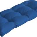 Arden Outdoor Wicker Settee Cushion, 41.5 x 18, Rain-Proof, Fade Resistant Cobalt Blue Texture