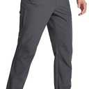 MAGCOMSEN Men's Lightweight Hiking Pants with 4 Pockets Water Resistant Quick Dry Fishing Travel Work Outdoor Pants US 40