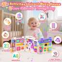 ELFJOY Montessori Toys for 1 Year Old Girl Gifts, Busy Board for 1 2 Year Old - 56+ Activities Bilingual Early Educational Learning Toddler Baby Girl Toys, First Birthday Gifts for 1 2 Year Old Girls