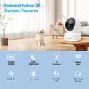 2 x VSTARCAM 2K Indoor Security Camera, 3MP Pet Camera with Phone App, 360 Pan/Tilt Dog Camera for Home Security, AI Human Detection, Color Night Vision, 2-Way Audio, Support 256GB SD Card, 2.4G WiFi