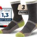Juclise Lightweight Merino Wool Hiking Mirco Crew Socks Compression Moisture Wicking Anti-Blister Cushioned Breathable (XL)