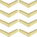 Geesatis Dresser Legs Metal Furniture Legs 1 inch / 26 mm Height for Cabinet Sofa Table Replacement Parts, with Mounting Screws, Matte Gold,8Pcs