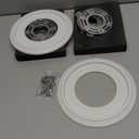 tebio 5" and 6" Recessed Can Light Conversion Kit 2-Pack, Light Fixture Upgrade, Pendant Light, Fan Compatible, Includes 7 Inch Decorative Plastic Medallion, White Finish