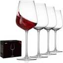 JBHO Hand Blown Italian Style Crystal Bordeaux Wine Glasses - Great Gift Packaging - Red Wine Glasses Lead-Free Premium Crystal Clear Glass - Set of 4-18 Ounce
