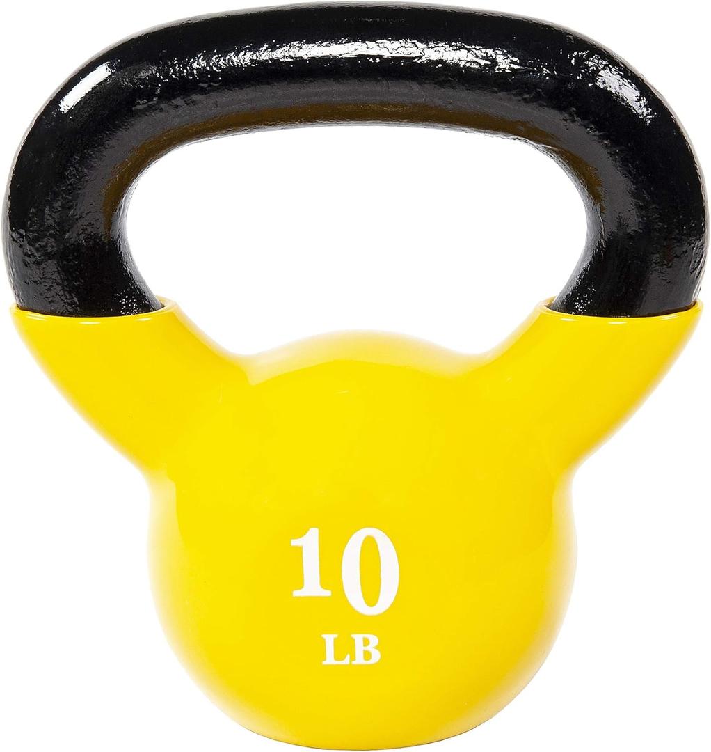 All-Purpose Color Vinyl Coated Kettlebell, 5-50 Pounds