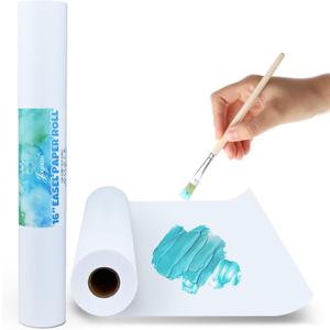 Joyooss Easel Paper Roll, Drawing Art Paper Roll Wide 16" x 984" Long (82 Feet) Painting Roll of Paper Kid Art and Craft Coloring White Paper for Kids Wrapping Doodle Gift 2 Packs