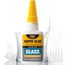 Glass Super Glue Liquid, Clear Instant Cyanoacrylate Adhesives for Glass Repair, All Purpose CA Glue for Shoe Ceramic Plastic Leather Model Metal Wood Pottery Aquarium Porcelain Stone, Thick
