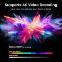 Mini Smart Projector, Portable Projector with WiFi and Bluetooth, HAPPRUN 4K Full HD Home Theater with 270 Stand, Dolby Sound, Built-in Apps,Compatible with Phone & PC, Indoor & Outdoor Use