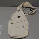 Crossbody Bags for Women Men Trendy Sling Bag Bakpack Casual Chest Bag with Convertible Shoulder Strap (Medium, Beige)