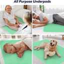 2 Pack 36 x 54 Extra Heavy Absorbency Washable Underpads, Waterproof Nursing Pads Incontinence Bed Pads, Reusable Washable Pee Pads for Dogs, Diaper Changing & Adults, Mattress Protector
