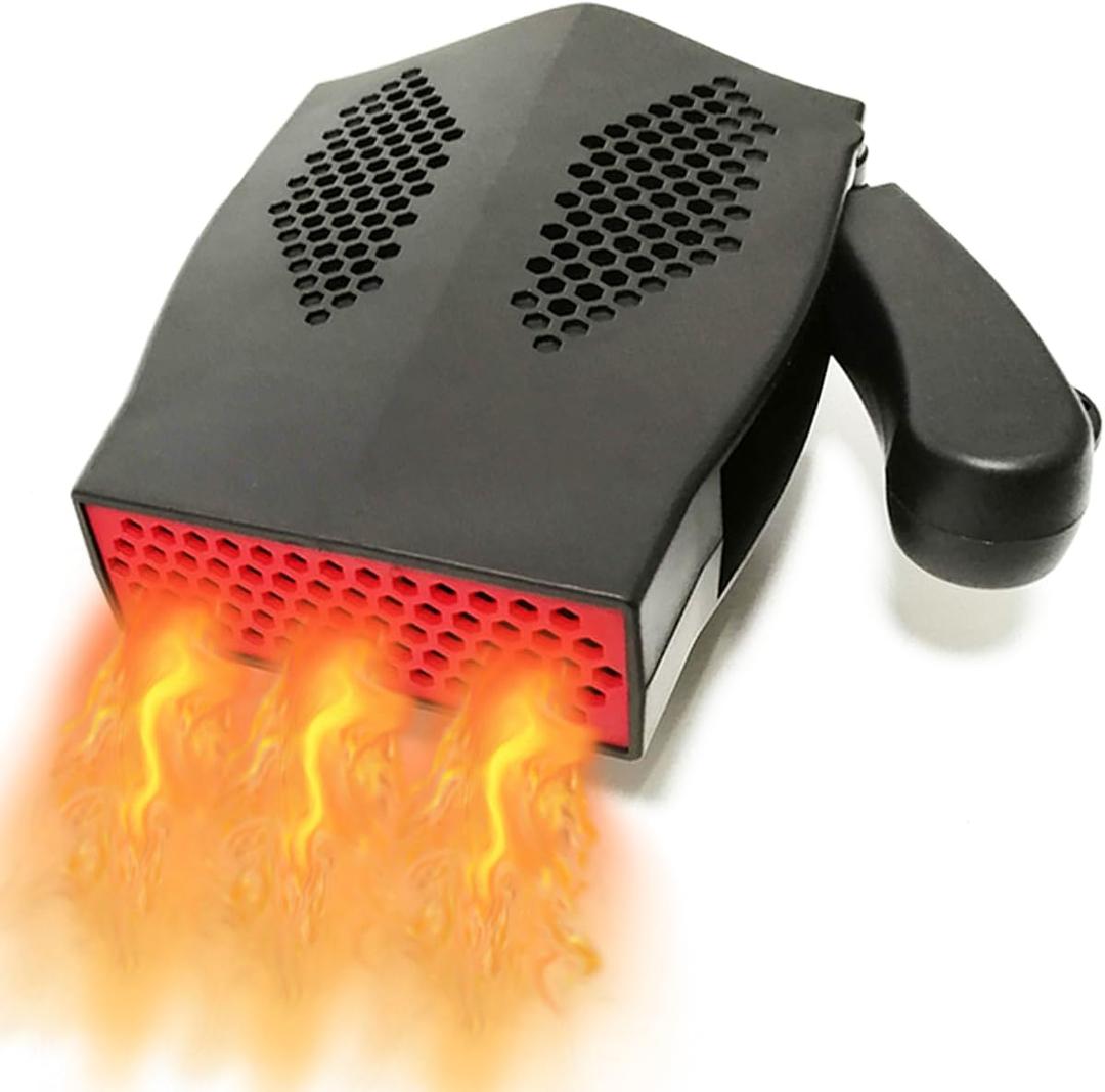 12 Volt Car Heaters,150W Windshield Defogger, 2 in 1 Dashboard Heater for Car, 360 Rotatable Defroster Demister for Vehicle, Fast Heating