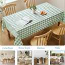 Veblandy Checkered Tablecloth Rectangle Waterproof Gingham Table Cloth Washable Buffalo Plaid Table Cover Wrinkle Free for Kitchen, Dining and Outdoor Picnic, 60 x 84 Inch, Sage Green and White