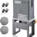 JIELI 3300 lb Automatic Sliding Gate Opener with 4 Remote Controls, Electric Rolling Driveway Slide Gate Motor, Complete Gate Operator Hardware Security System Kit for Sliding Gate Up to 40 Feet