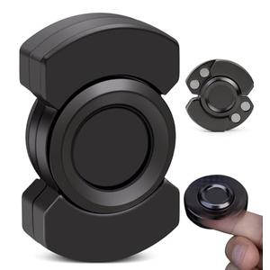3-in-1 Fidget Spinner, Slider, Clicker| EDC Metal Fidget Toys Adults | Stainless Steel Bearing Stable Spin | Help Relieves Anxiety & Tension | Enhances Focus & Clarity | Compact & Portable, Black